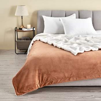 Velvet Plush Soft Fleece Reversible Throw, Warm and Comfortable Bed Blanket - Great Bay Home