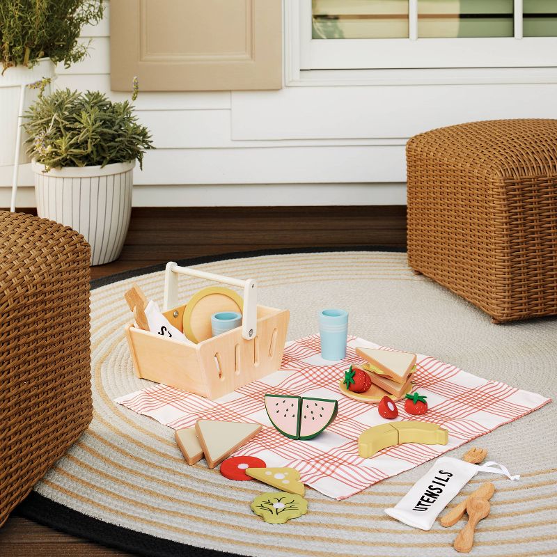 Toy Picnic Basket Playset - 32pc - Hearth &#38; Hand&#8482; with Magnolia, 3 of 5