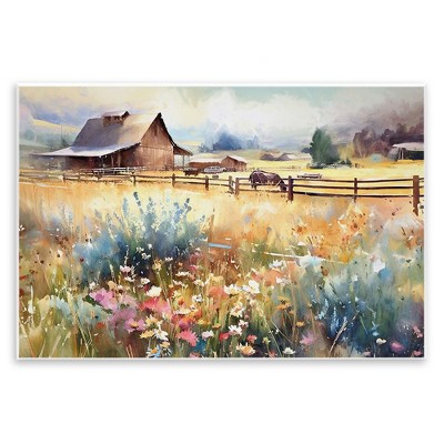Stupell Industries Horse in Farmhouse Meadow Wall Plaque Art