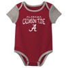NCAA Alabama Crimson Tide Infant Boys' 3pk Bodysuit - 4 of 4