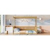 NicBex Twin/Full Size Canopy Floor Beds with Guardrails,Wooden Canopy Toddler Bed,Floor Bed Frame for Girls,Boys,Safe&Formaldehyde-free - 4 of 4