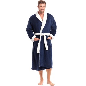 ADR Plush Fleece Men's Robe, Soft Cozy Warm Men's Bathrobe, Bath Robe - 1 of 3