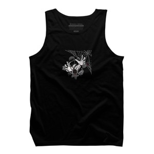 Men's Design By Humans Halloween theme T-shirt.Spider web By bambino Tank Top - 1 of 4
