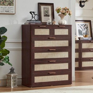 dresser drawers under $100 100% Solid Brazilian Pine Wood 6-Drawer Double Dresser with Metal Knob –  Palace Imports main image 0