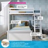 Max & Lily Solid Wood L-Shaped Twin over Twin Bunk Bed with Bookcase for Kids - 2 of 4