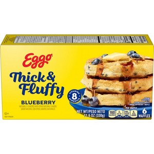 Eggo Thick & Fluffy Frozen Blueberry Cobbler Waffles - 11.6oz/6ct - 1 of 4