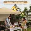 Yescom 6x4Ft Canopy Replacement Top Gazebo Cover with Half Sun Wall for Core Equipment 40146 Pop Up Outdoor BBQ Beige - 4 of 4