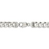 Black Bow Jewelry Men's 10.5mm, Sterling Silver Solid Pave Curb Chain Necklace - 4 of 4
