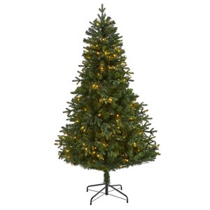 6ft. Fir Artificial Christmas Tree with 250 Clear LED Lights – Classic Seasonal Holiday X-Mas Glow - 1 of 4
