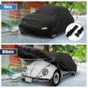 Unique Bargains Waterproof Outdoor Full Car Cover for Volkswagen Beetle 1960-1980 Black - 4 of 4