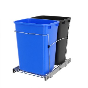 Rev-A-Shelf RV-18KD Series 35-Quart Kitchen Cabinet Pullout Waste Container - 1 of 4