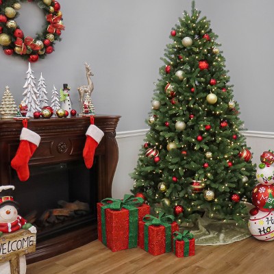 7.5' Green Newberry Spruce Artificial Christmas Tree with Stand