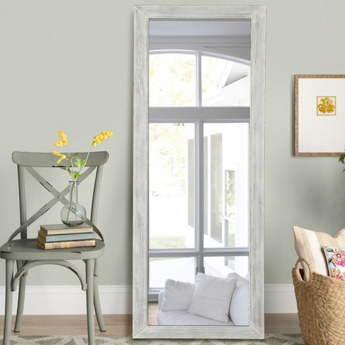 Dovelina Modern Wood Frame Rectangular Full Length Mirror Large Wall ...