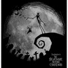 Men's The Nightmare Before Christmas Black and White Moon Scene T-Shirt - 2 of 4