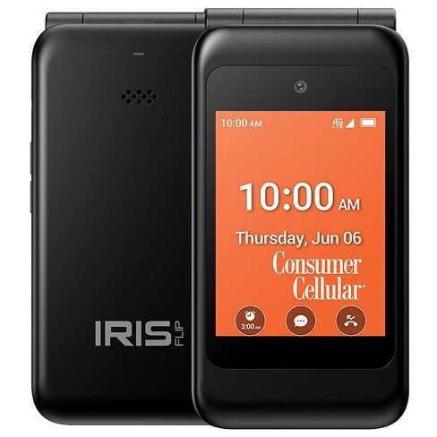 Consumer Cellular Iris Easy Flip (8gb) - Steel Gray : Target