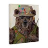 Stupell Industries Fisherman Outfit Brown Grizzly Bear Fishing Pole Canvas Wall Art - 3 of 4