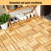 Syemin Carpet Tiles 30 PCS Interlocking Deck Tiles Checker Pattern, Square Outdoor Flooring for Patio, Pool Side, Yellow, 12"*12"*0.75" - 2 of 4