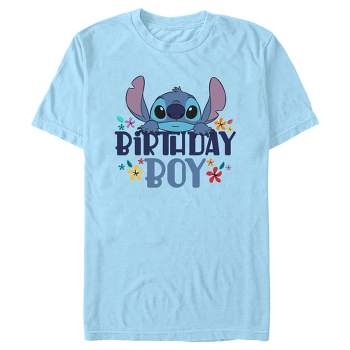 Men's Lilo & Stitch Floral Birthday Boy T-Shirt