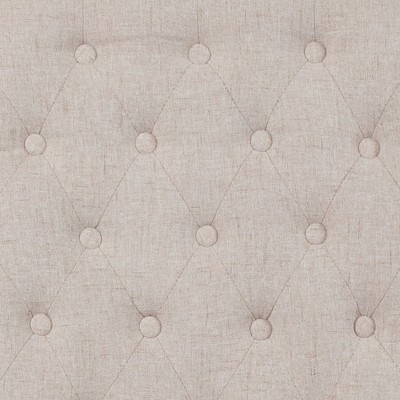 Beige Fabric and Walnut Wood Parsons Side Chair