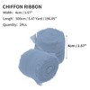 Unique Bargains Ribbon for Crafts Wrapping Christmas Decorative Polyester 196.85"x1.57" 2 Pcs - 2 of 4