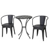 3pc Metal Dining Set Chat Set Colmar-Christopher Knight Home - 2 of 4