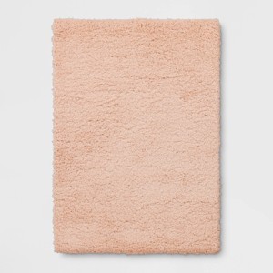 4'x5'6" Back to College Solid Shag Accent Rug Metal Pink - Room Essentials™ - 1 of 4