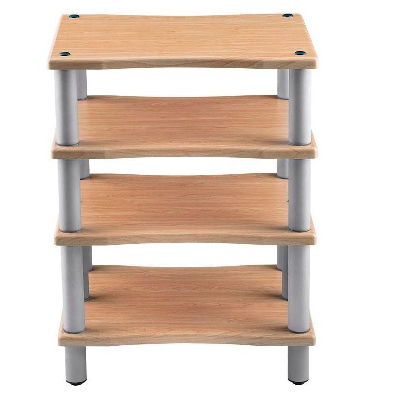 Monolith 4 Tier Audio Stand XL - Maple, Open Air Design, Each Shelf Supports Up to 75 lbs., Perfect Way to Organize AV Components, 3 of 7