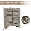 Narrow Shoe Cabinet with 2 Flip Drawers,Freestanding Hidden Slim Shoe Organizer Cabinet with Hooks for Foyer, Hallway Entryway Living room - 3 of 4