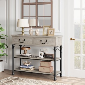 Whizmax Console Table with Drawers, Sofa Tables Narrow Entryway Table with Storage for Living Room, Foyer, Bedroom - 1 of 4