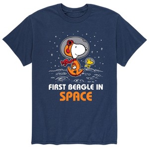 Men's - Peanuts - Snoopy Space Beagle Astronaunt Short Sleeve Graphic T-Shirt - 1 of 4