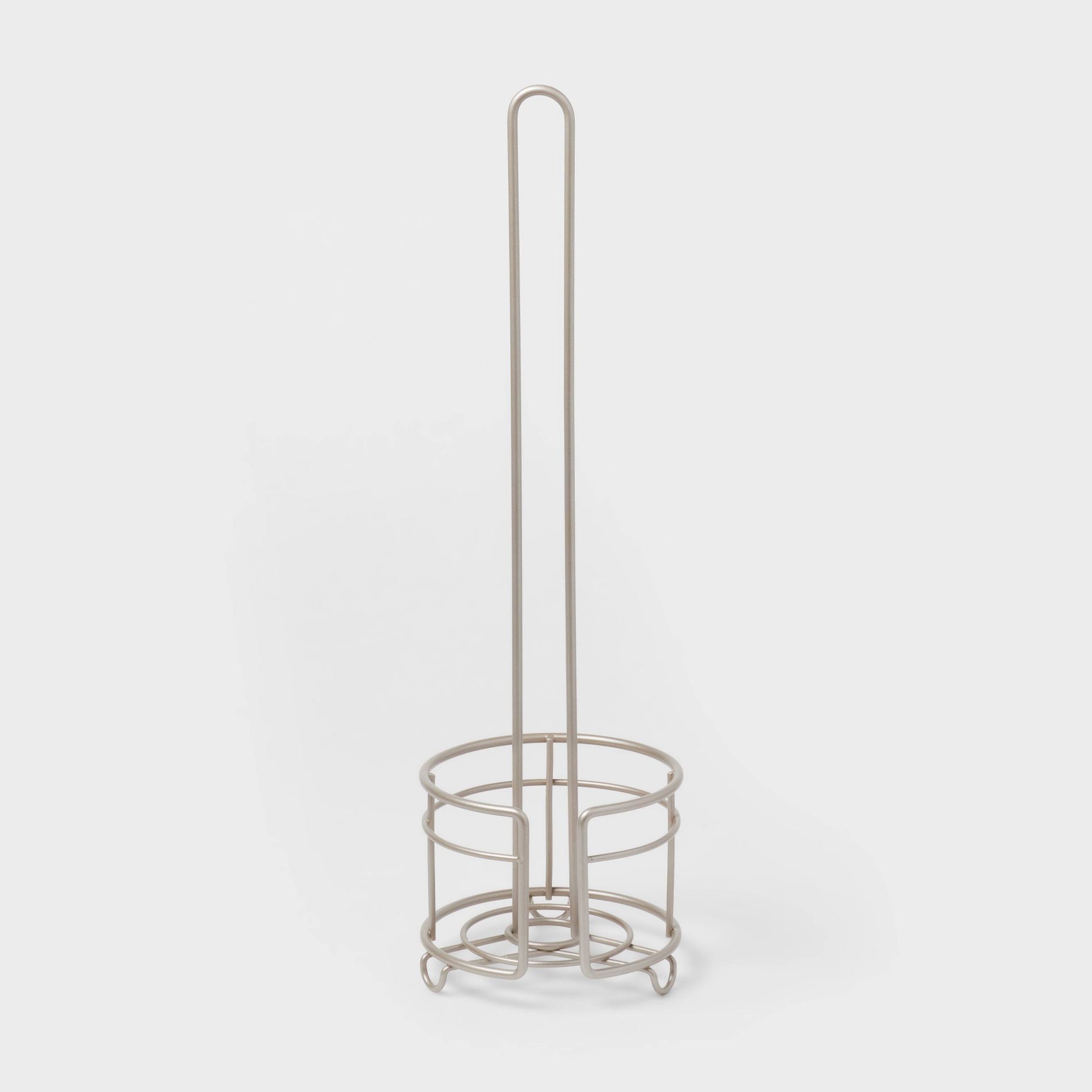 3 Roll Freestanding Toilet Tissue Holder Silver - Threshold™: Steel Construction, 20.937" Height, Bathroom Accessory