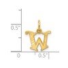 Black Bow Jewelry 14k Yellow Gold, Isabelle Collection, Mini Letter W Initial Charm - 4 of 4
