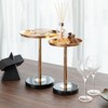 MAYEERTY Adjustable Side Table, Small Martini Table, Natural Marble Decorative Pedestal End Table for Display and Storage - 4 of 4