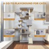 BABYYER Multi-Level Cat Tower, 84.6" Large Cat Tree with Ramp, Condos and Scratching Posts, Durable Pet House Furniture for Indoor Cats - 3 of 4