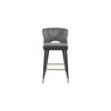 Meridian Furniture,Kelly Grey Velvet Stool, Set of 2 - 3 of 4