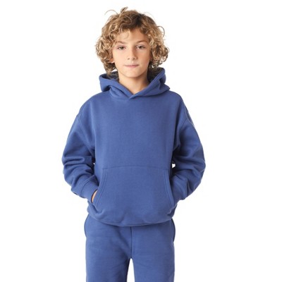 Future Planet Kids Unisex Jupiter Premium Fleece Lined Soft Cotton Pullover Hoodie Sweatshirt Loose Fit Blue