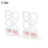 Unique Bargains Bookend, Alphabet Shaped Metal Support Book Holder for Home Office Stationery Storage - 3 of 4