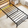 Sapphtopaz Bed Frame Heavy Duty Platform Bed Frame with Headboard Steel Slats Bedroom Furniture, No Box Spring Needed - 2 of 4