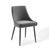 Modway Viscount Dining Chairs – Upholstered Fabric Set of 2 in Black Charcoal with Tapered Wood Legs, Mid-Century Modern Seating - 3 of 4