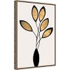 Amanti Art Five Black and Gold Flowers by Kubistika Canvas Wall Art Print Framed 16 x 23-in. - 3 of 4
