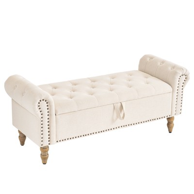 52" Long Storage Footboard Bench