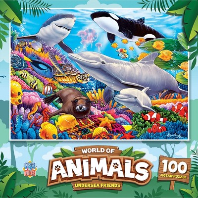 MasterPieces World of Animals Undersea Friends 100 Piece Jigsaw Puzzle