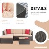 Celebalcony 5 Piece Patio Conversation Set All Weather Wicker Rattan Patio Sofa Outdoor Sectional Seating Group With Cushions - 4 of 4