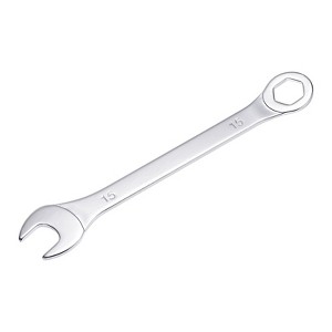 Unique Bargains High Carbon Steel Metric Offset 6-Point End and Angled Open-End Thin Combination Wrench - 1 of 4