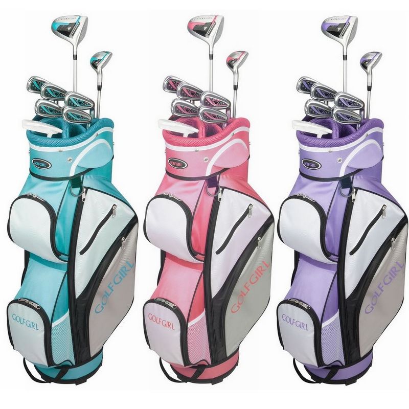GolfGirl FWS3 Ladies Petite Golf Clubs Set with Cart Bag, All Graphite, Right Hand, 1 of 13