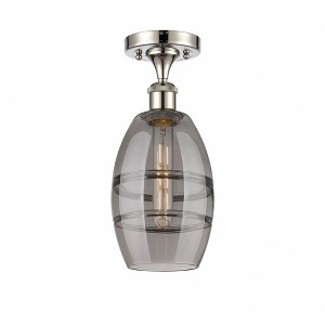 Vaz - 1 Light Semi-Flush Mount In Industrial Style-9.38 Inches Tall and 5.88 Inches Wide - 1 of 1