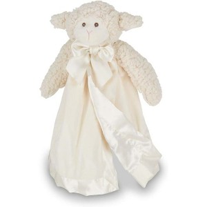 Bearington Baby Lamby Snuggler, 15 Inch White Lamb Plush Stuffed Animal Security Blanket, Baptism Gifts for Boys and Girls - 1 of 4