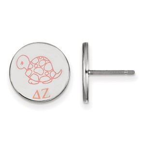 Black Bow Jewelry Sterling Silver Delta Zeta Greek Life Stud Earrings - 1 of 3