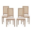 Set of 4 Regina French Country Wood and Cane Upholstered Dining Chairs - Christopher Knight Home - 2 of 4