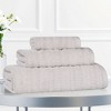 Smart Twist Viscose Cotton Blend Medium Weight Solid Textured Ribbed Towel Set by Blue Nile Mills - 2 of 4